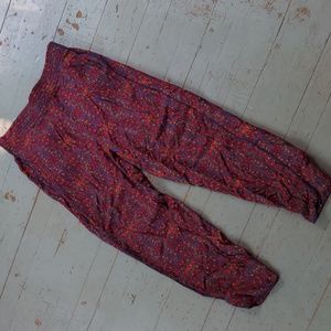 Patterned cotton lounge pants